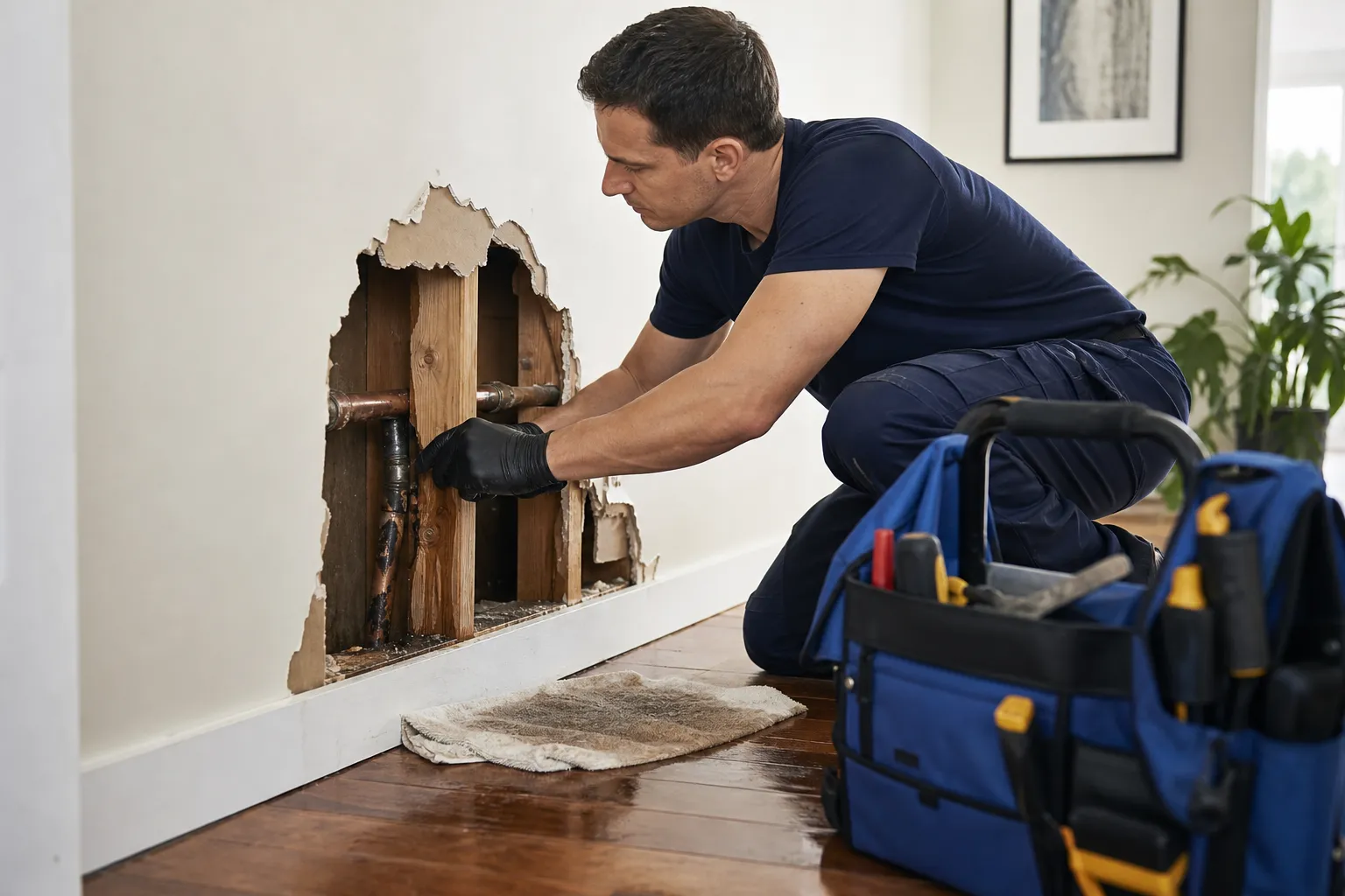 Wall leak repair