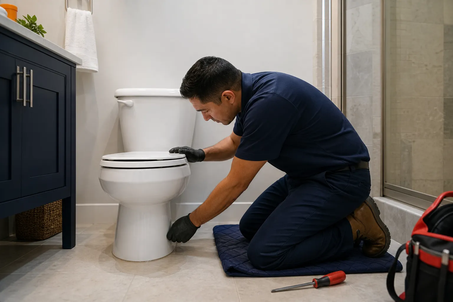 Toilet leaking at base