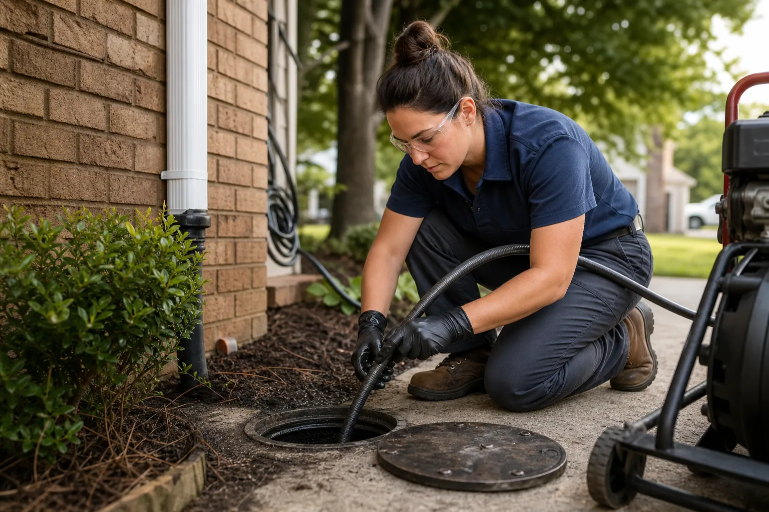 Main drain cleaning
