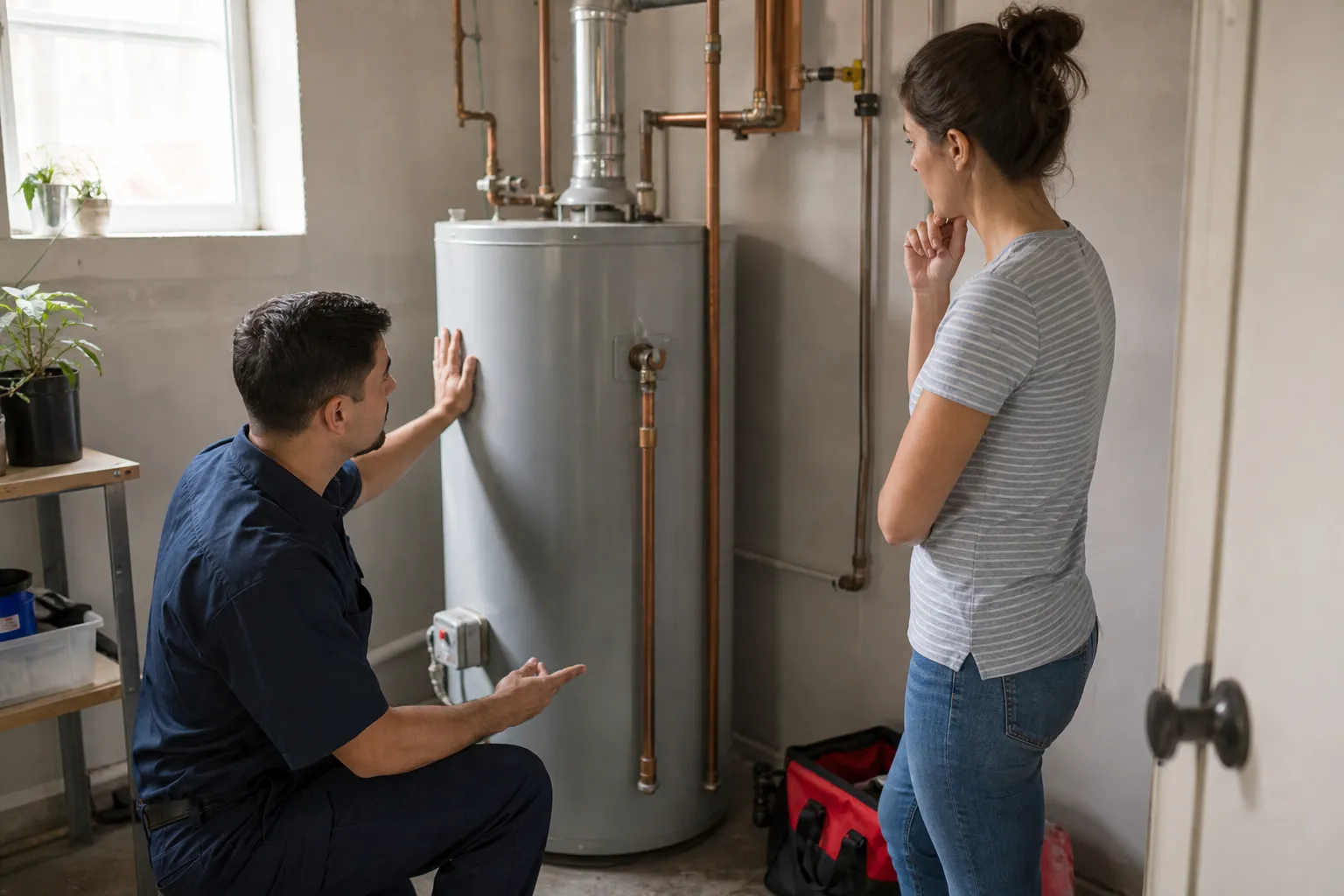 When an old water heater starts slipping
