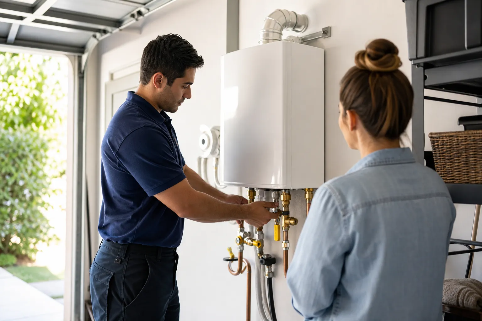 Tankless water heater installation