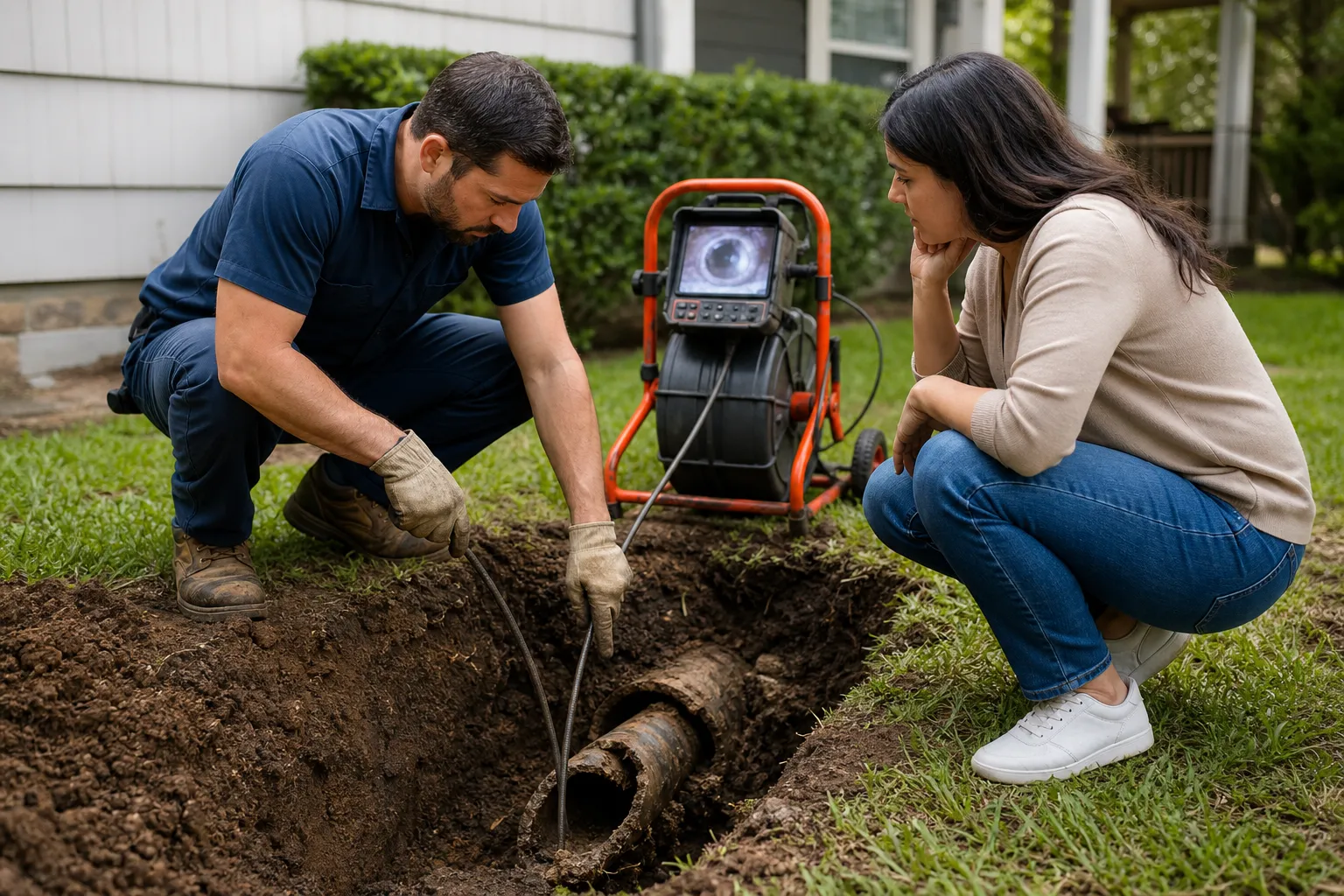 Collapsed sewer line