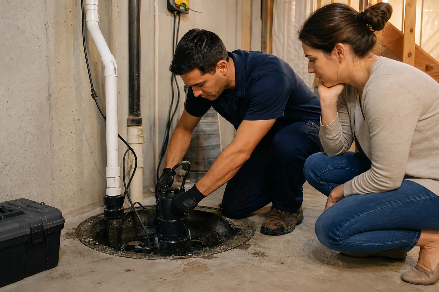 Fast help for a failing sump pump