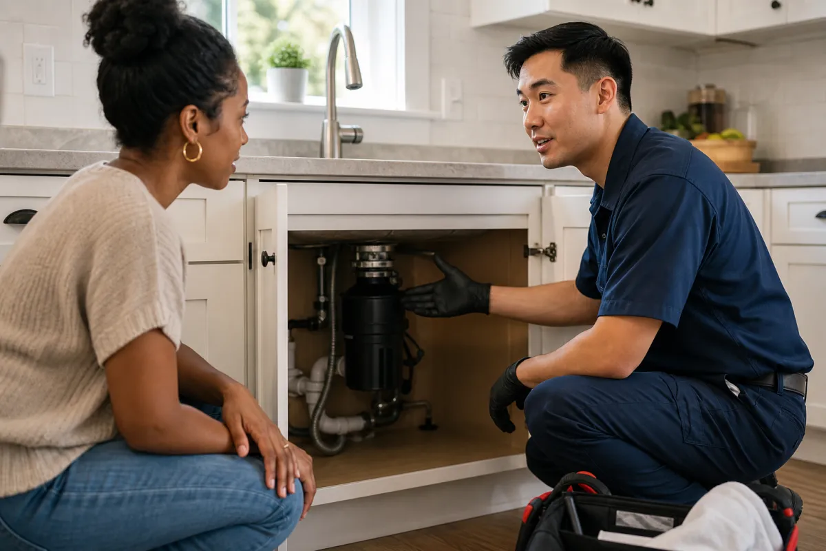 Garbage disposal service with clear scope