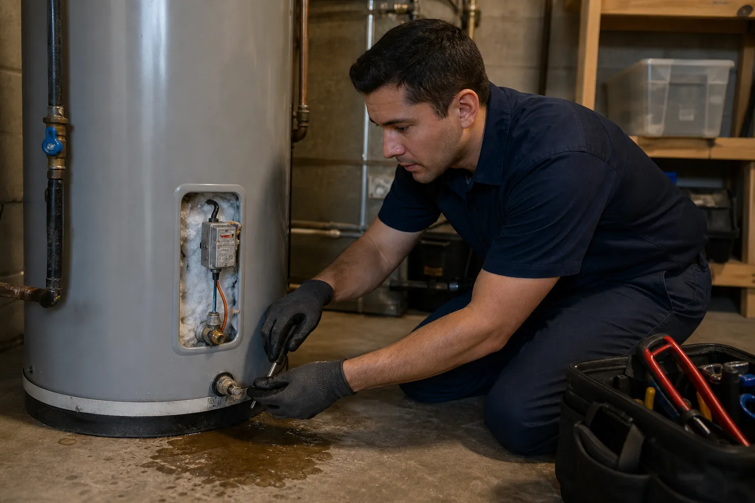 Stop the water heater leak