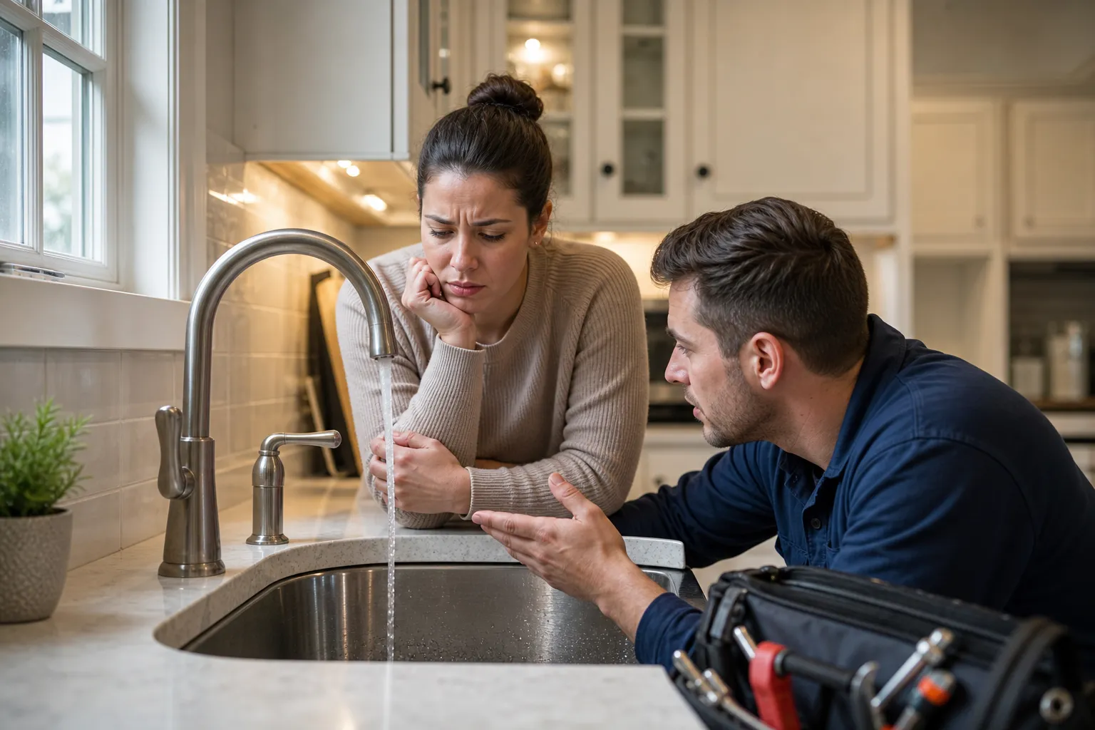 When faucet pressure drops