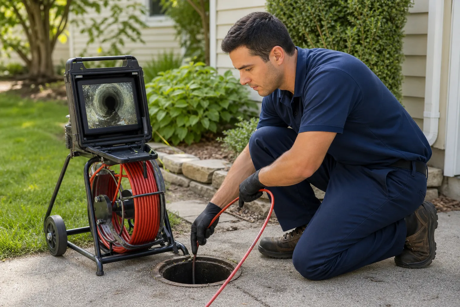 Video sewer inspection