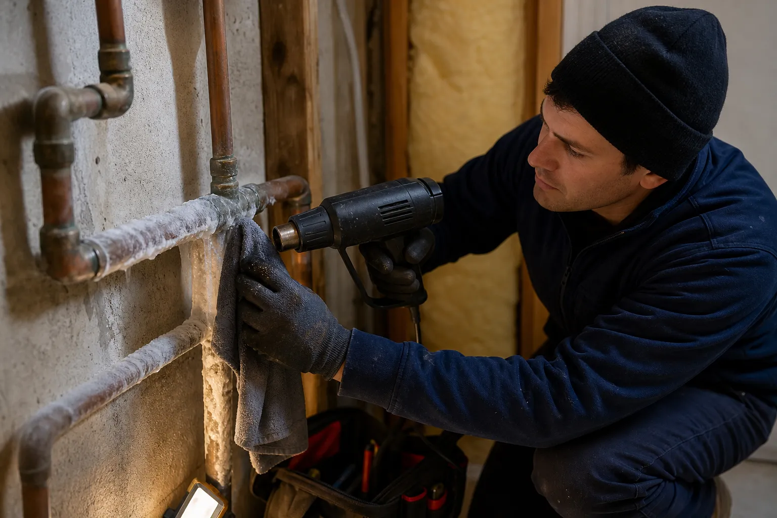 Frozen pipe thawing