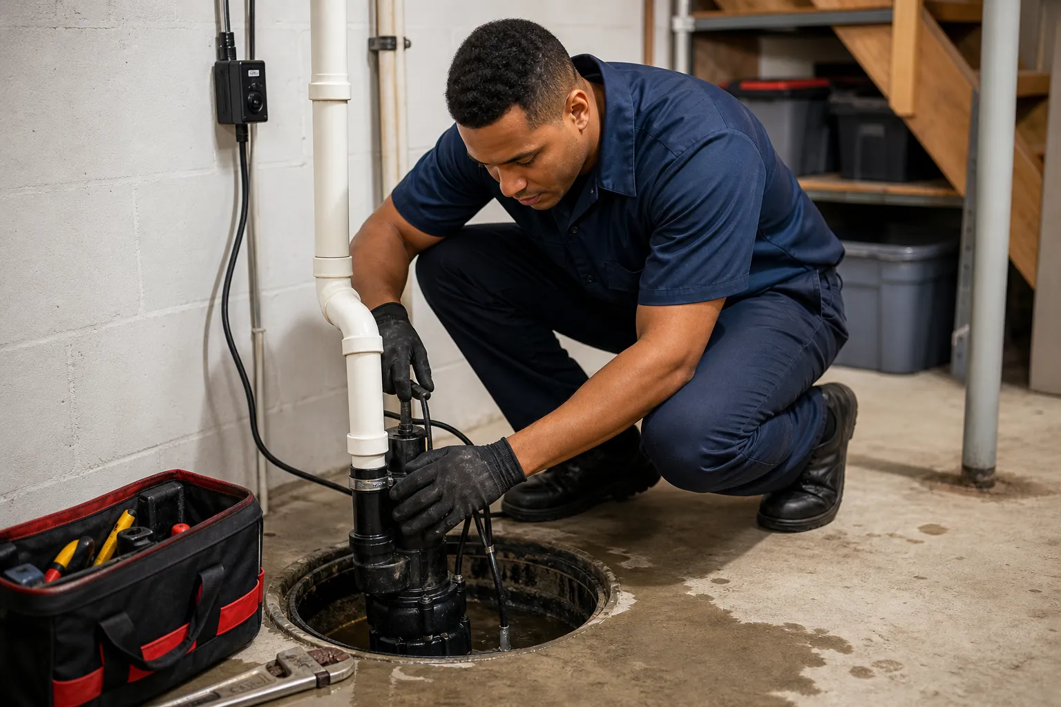 Sump pump repair