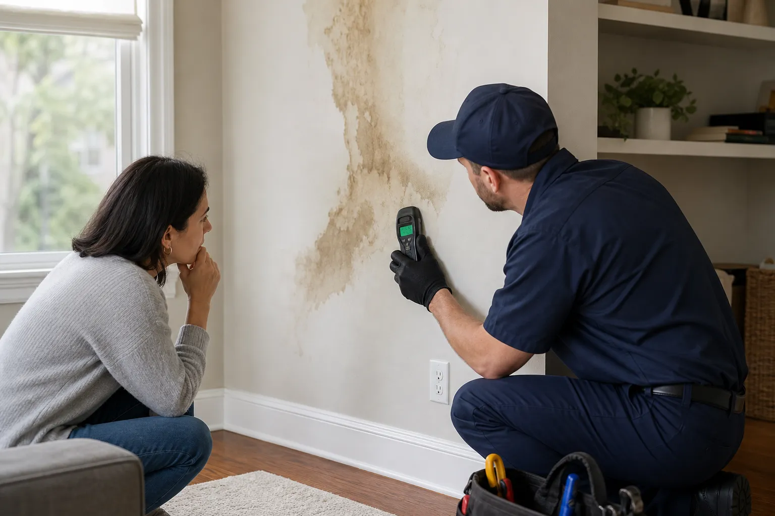 Damp drywall
