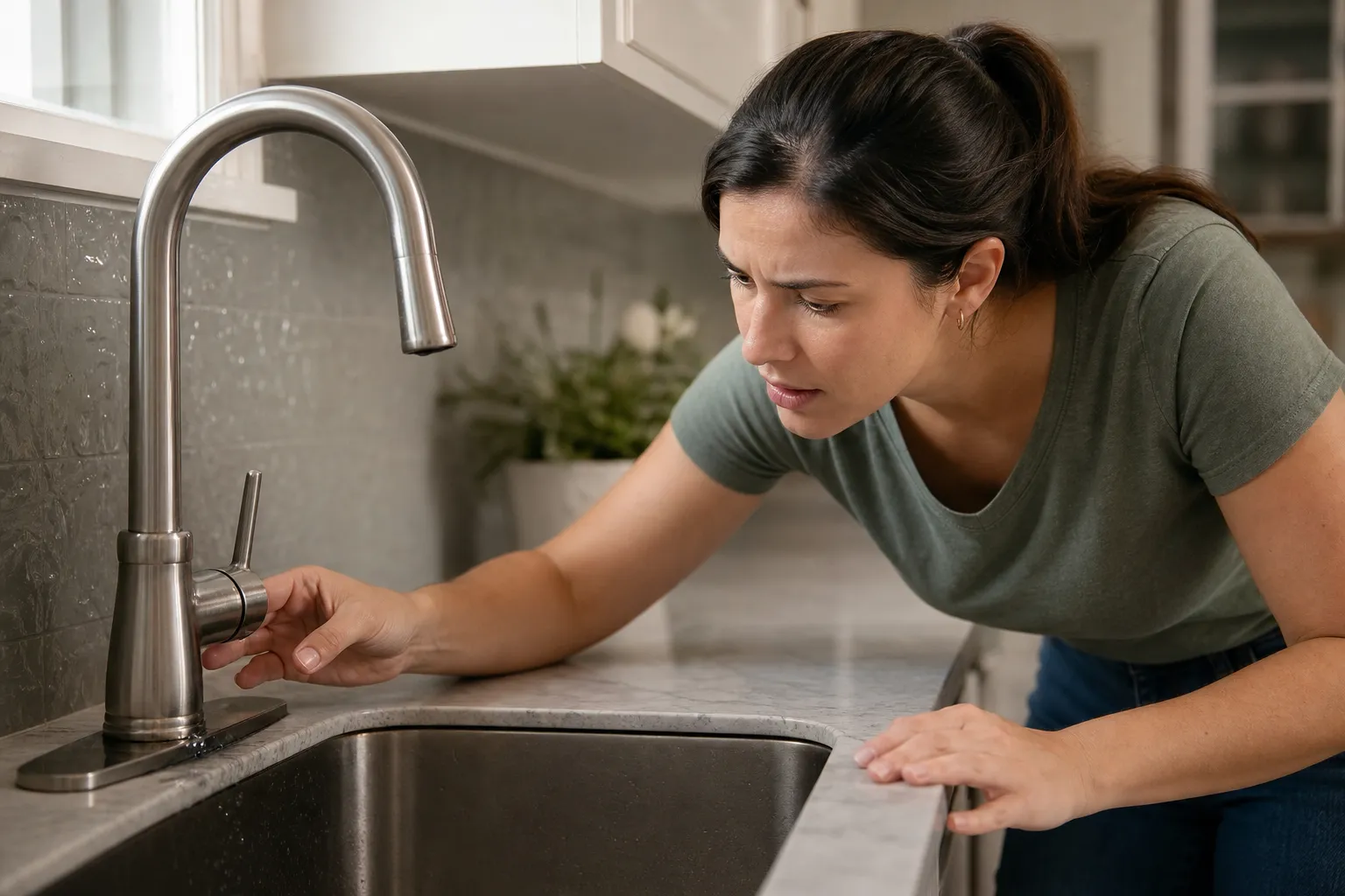 Faucet leaking at base