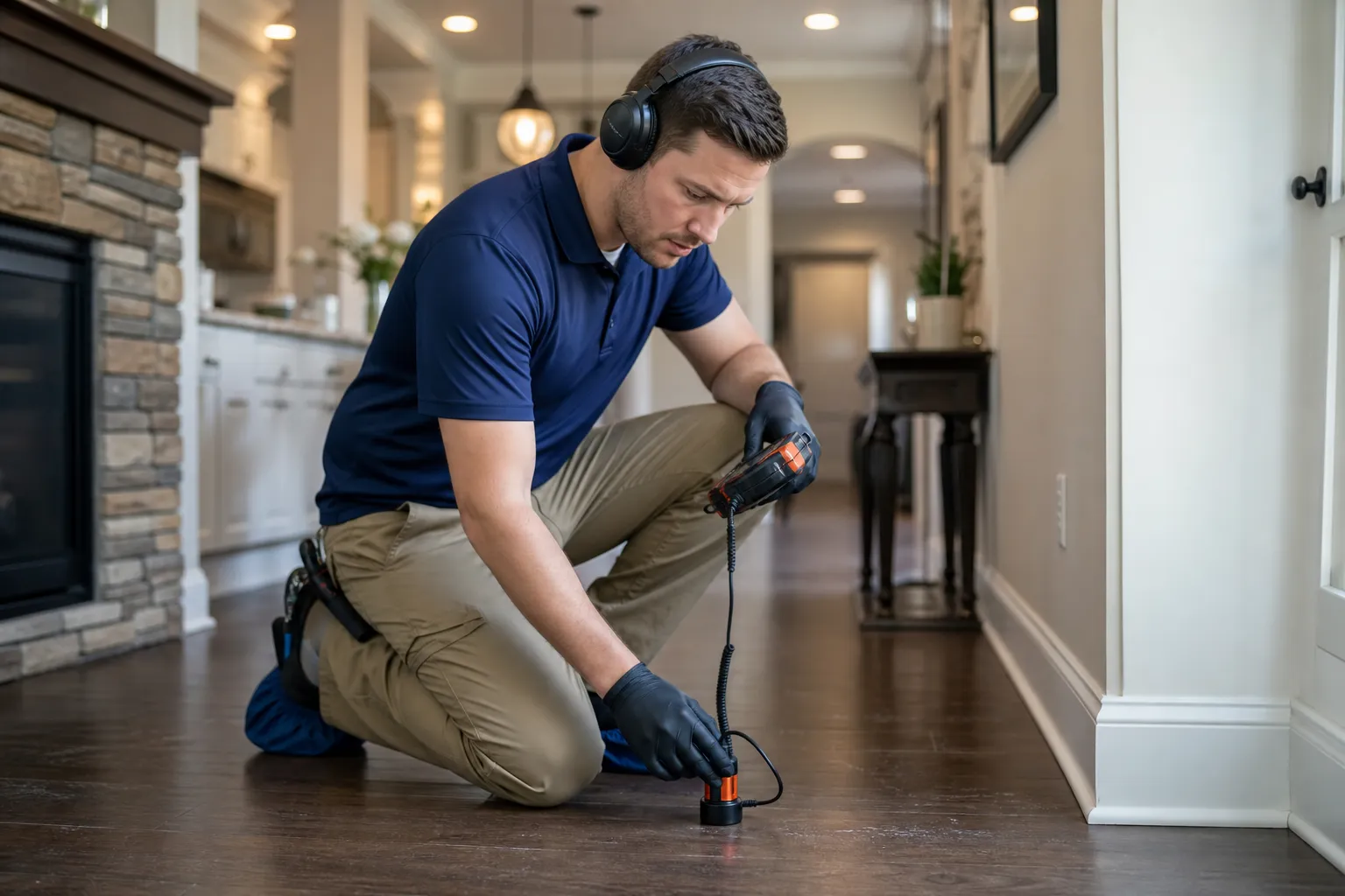 Slab leak detection