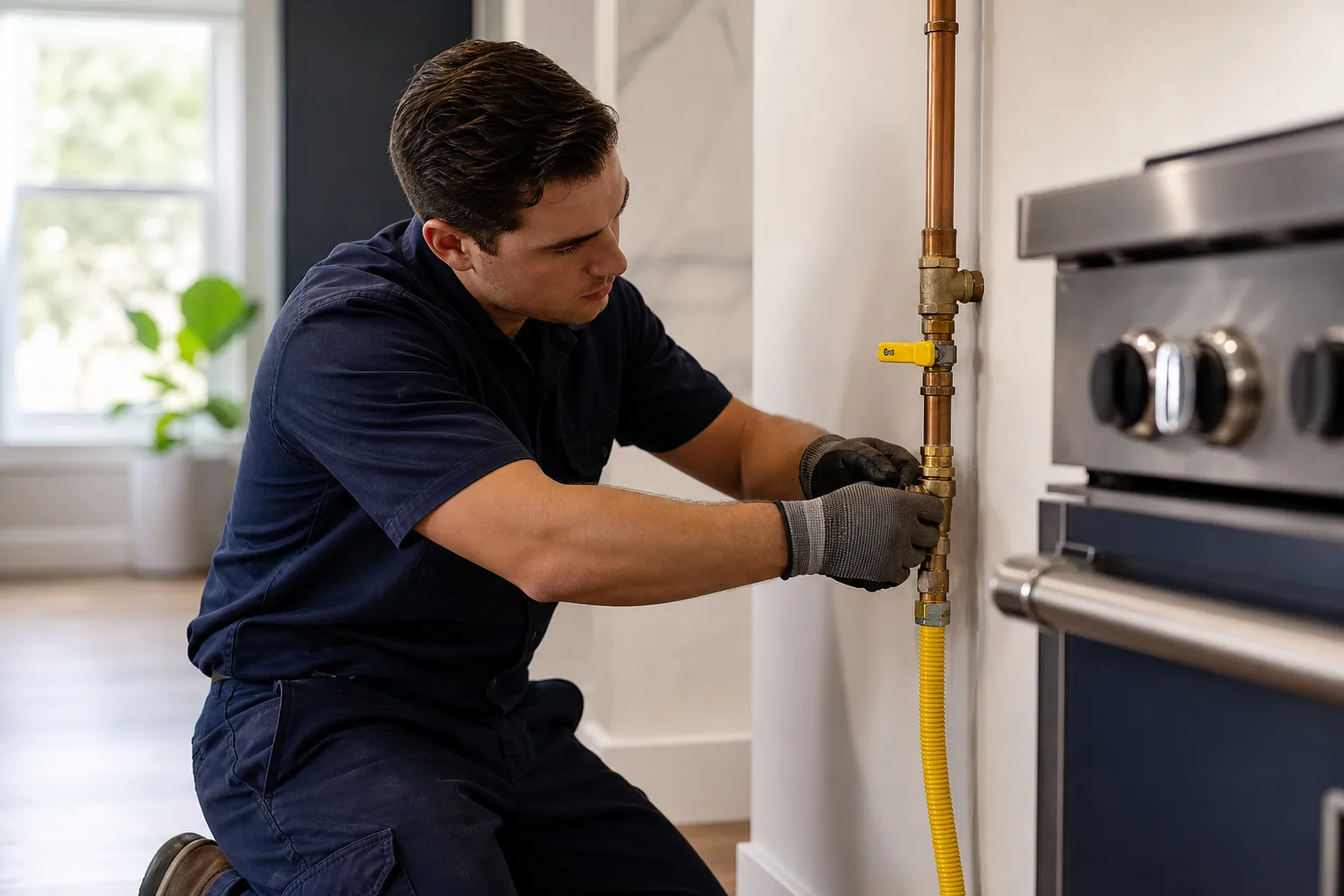 Gas line installation