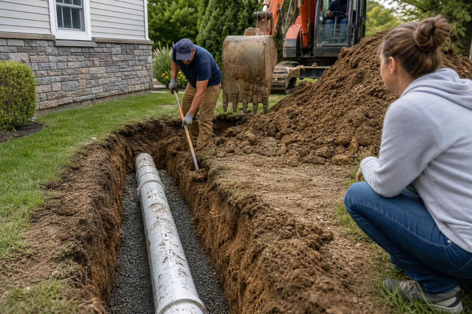 Replace a failing sewer line