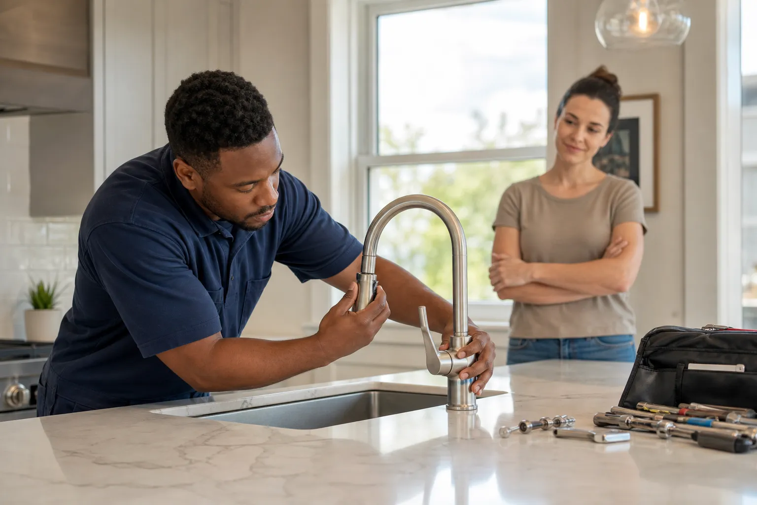 Faucet installation
