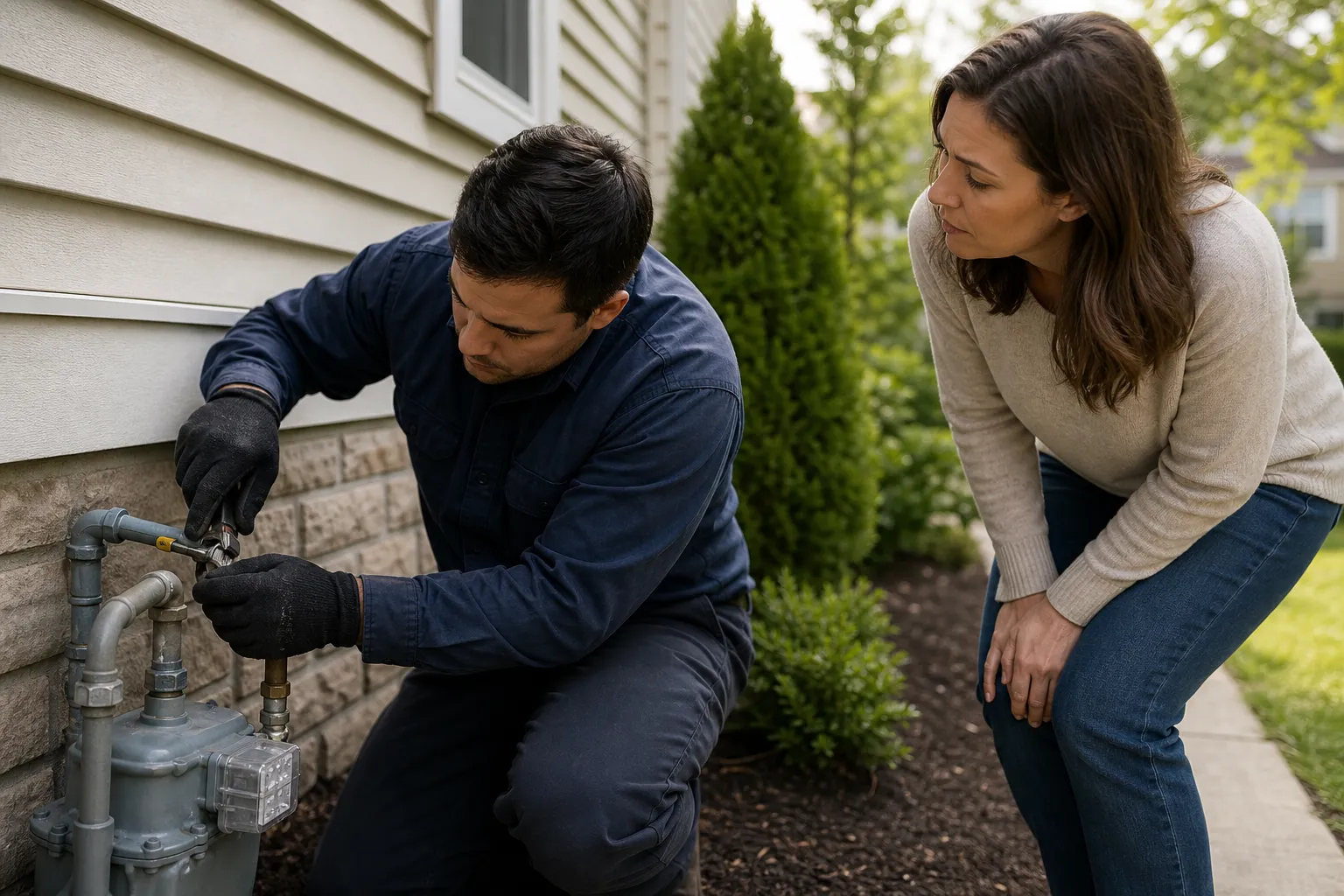 Gas line repair